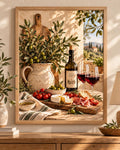 Tuscan Kitchen Print, Italian Wine and Olive Still Life — front image