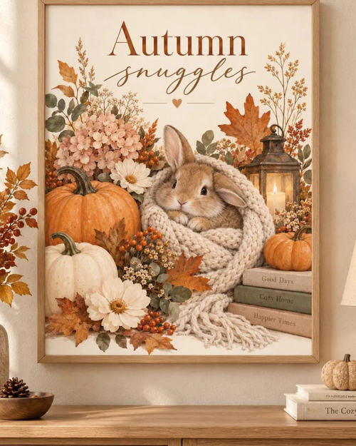 Autumn Bunny print 4x5 front image