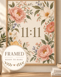 Framed 11:11 floral print 4x5 front image