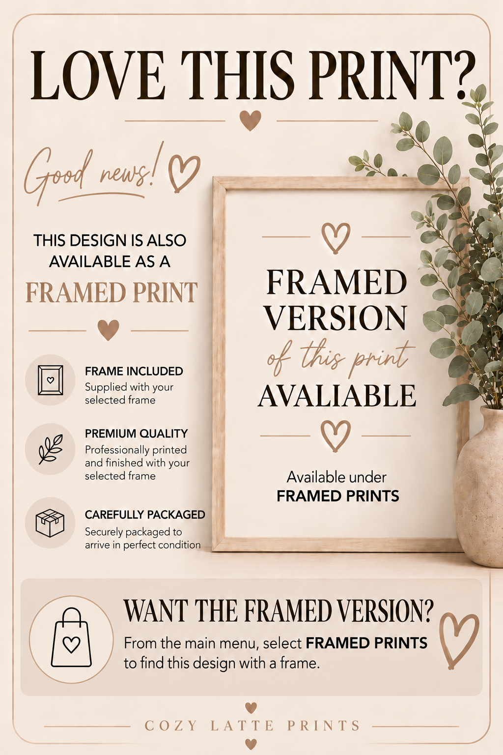 Matching framed print available