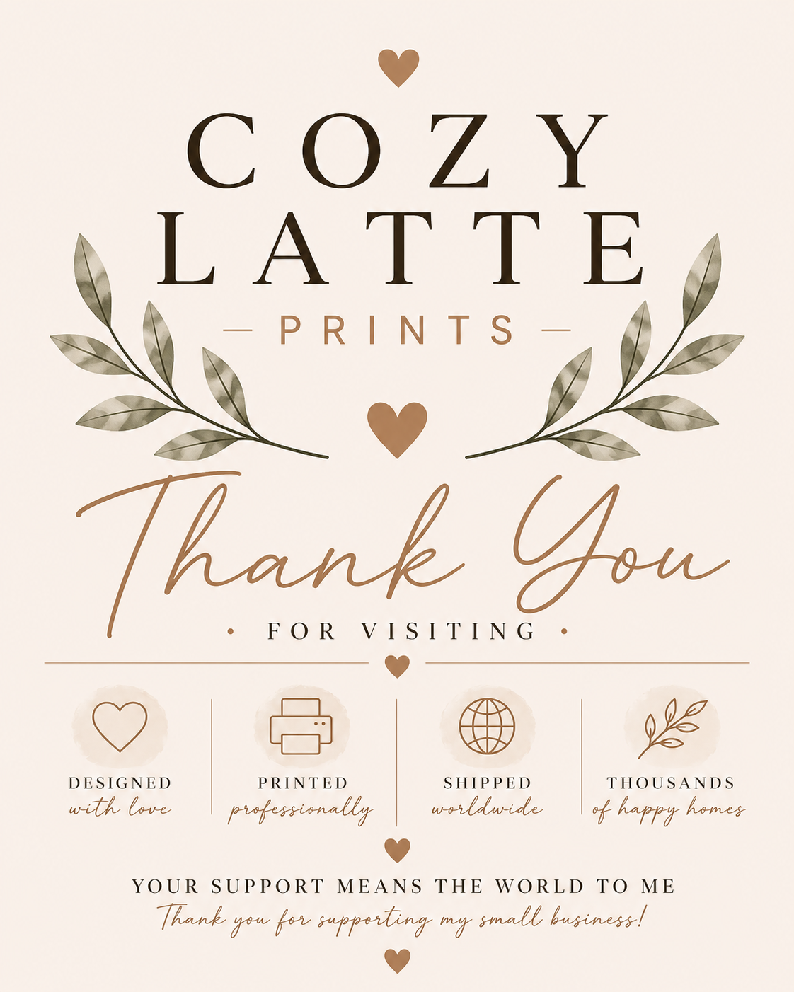 Thank you for supporting Cozy Latte Prints