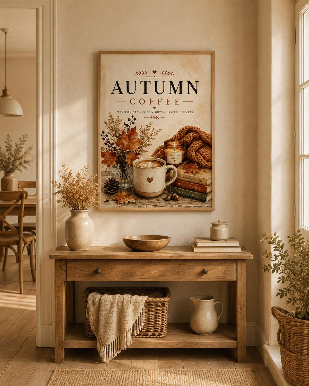 Autumn Coffee print coffee bar lifestyle mockup