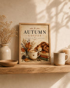 Autumn Coffee wall art cosy home mockup