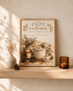 Autumn hot chocolate print lifestyle image 3