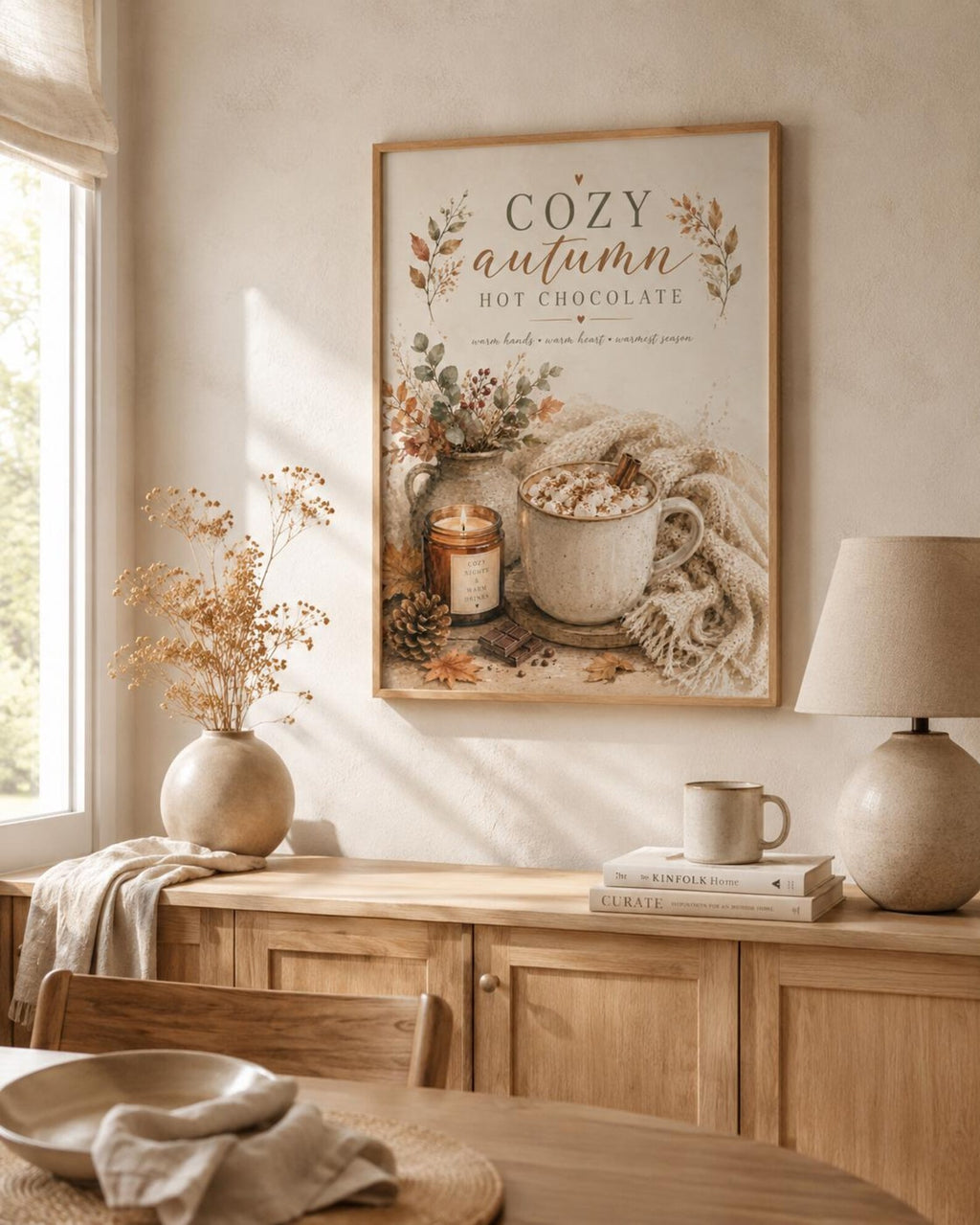 Autumn hot chocolate print lifestyle image 4