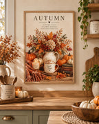 Autumn coffee wall art farmhouse lifestyle mockup