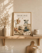 Baking print rustic home lifestyle mockup