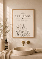 Botanical Bathroom framed print lifestyle mockup 1