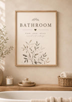 Botanical Bathroom framed print lifestyle mockup 4