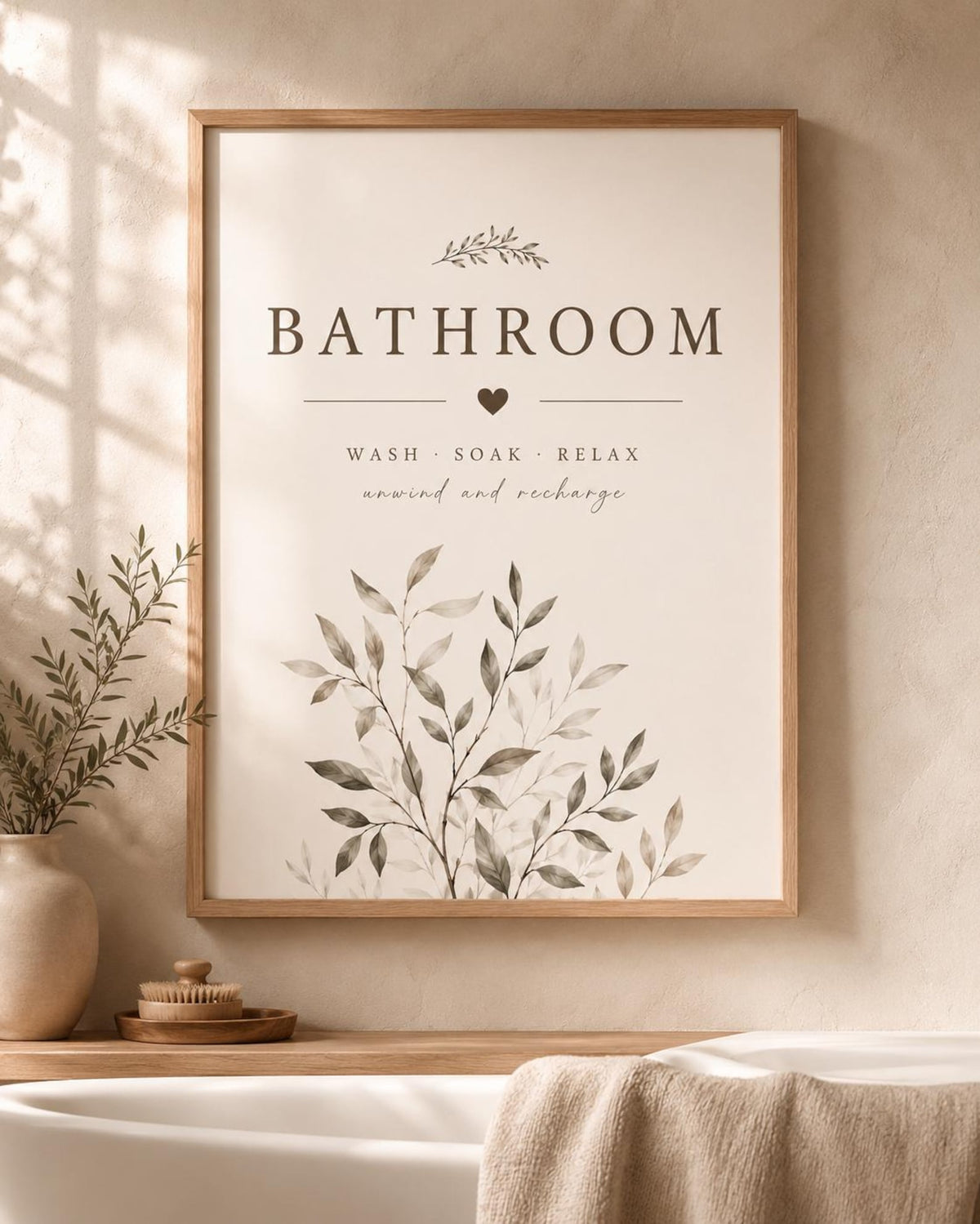 Botanical Bathroom physical print — frame not included