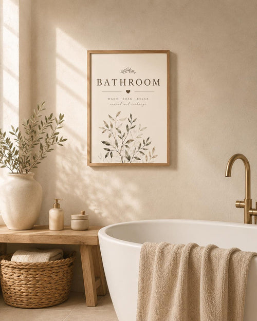 Botanical Bathroom print lifestyle mockup 1