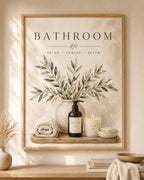 Neutral bathroom wall art print front image