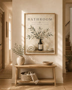 Spa bathroom print cosy home mockup