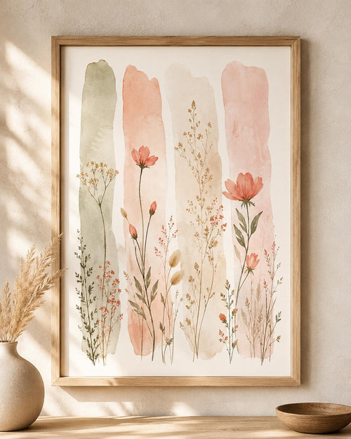 Abstract botanical wall art print front image