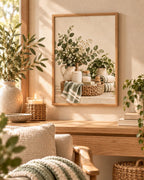 Botanical bathroom framed print — lifestyle view 3