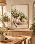 Botanical bathroom framed print — lifestyle view 4