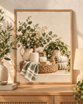 Botanical bathroom print — front image, frame not included