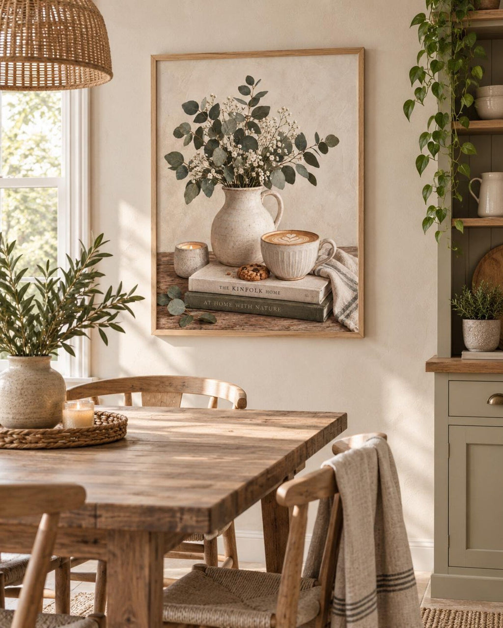 Neutral botanical coffee print – image 6