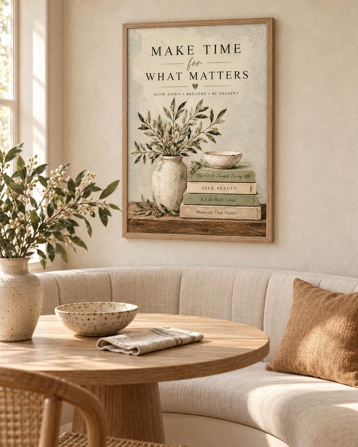Inspirational botanical quote print lifestyle mockup 4