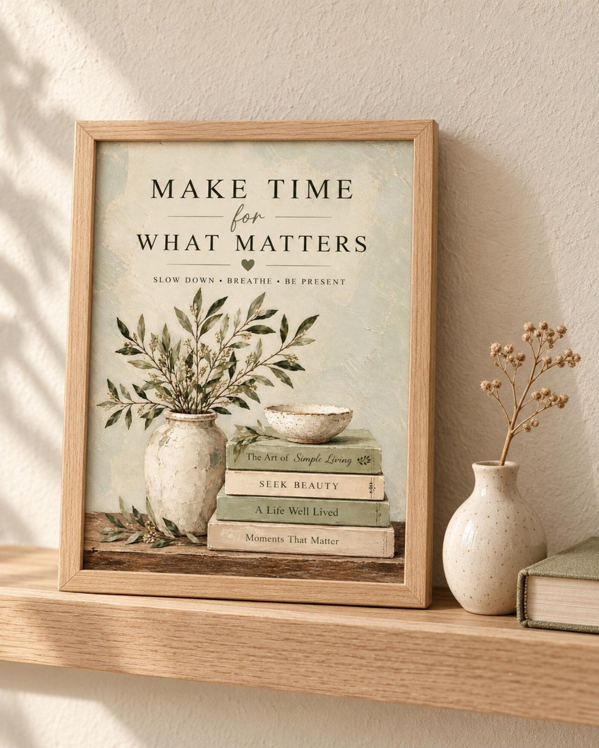 Inspirational botanical quote print lifestyle mockup 5