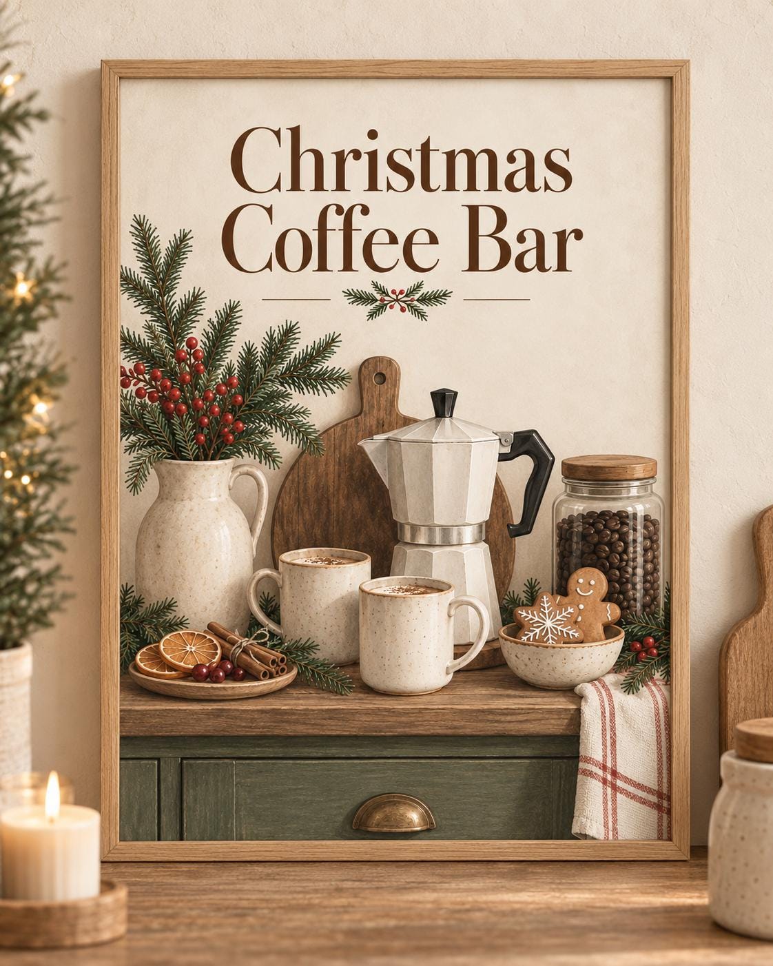 Christmas Coffee Bar print front image