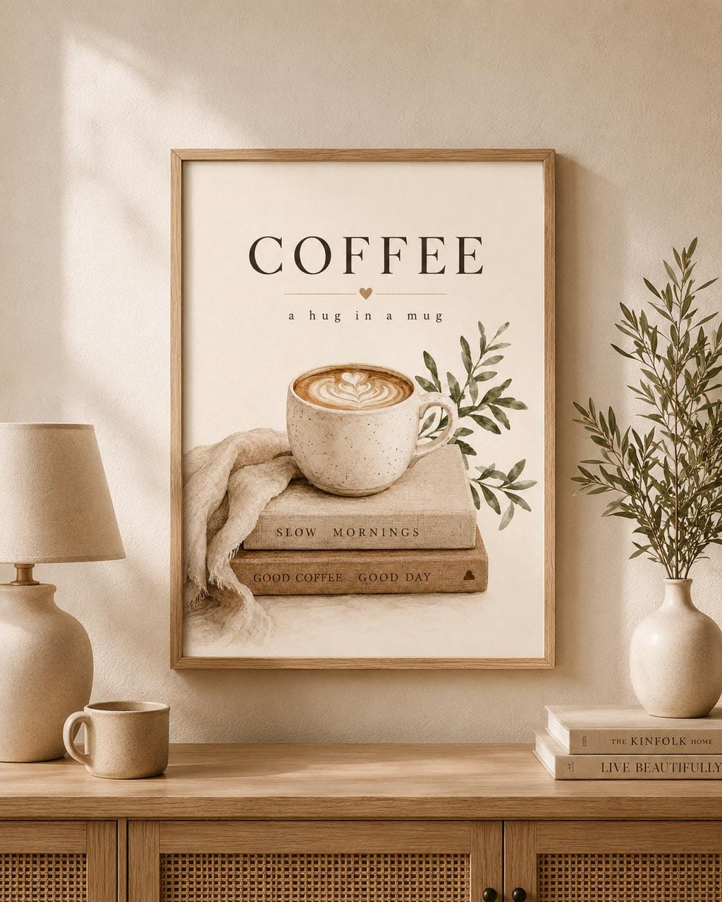 Coffee wall art print lifestyle mockup 4