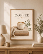Coffee wall art print lifestyle mockup 4