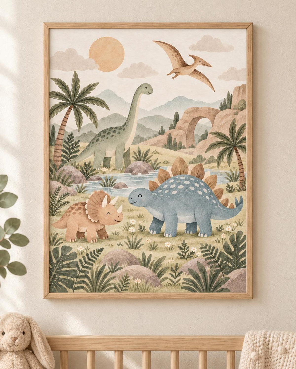 Dinosaur nursery print front image
