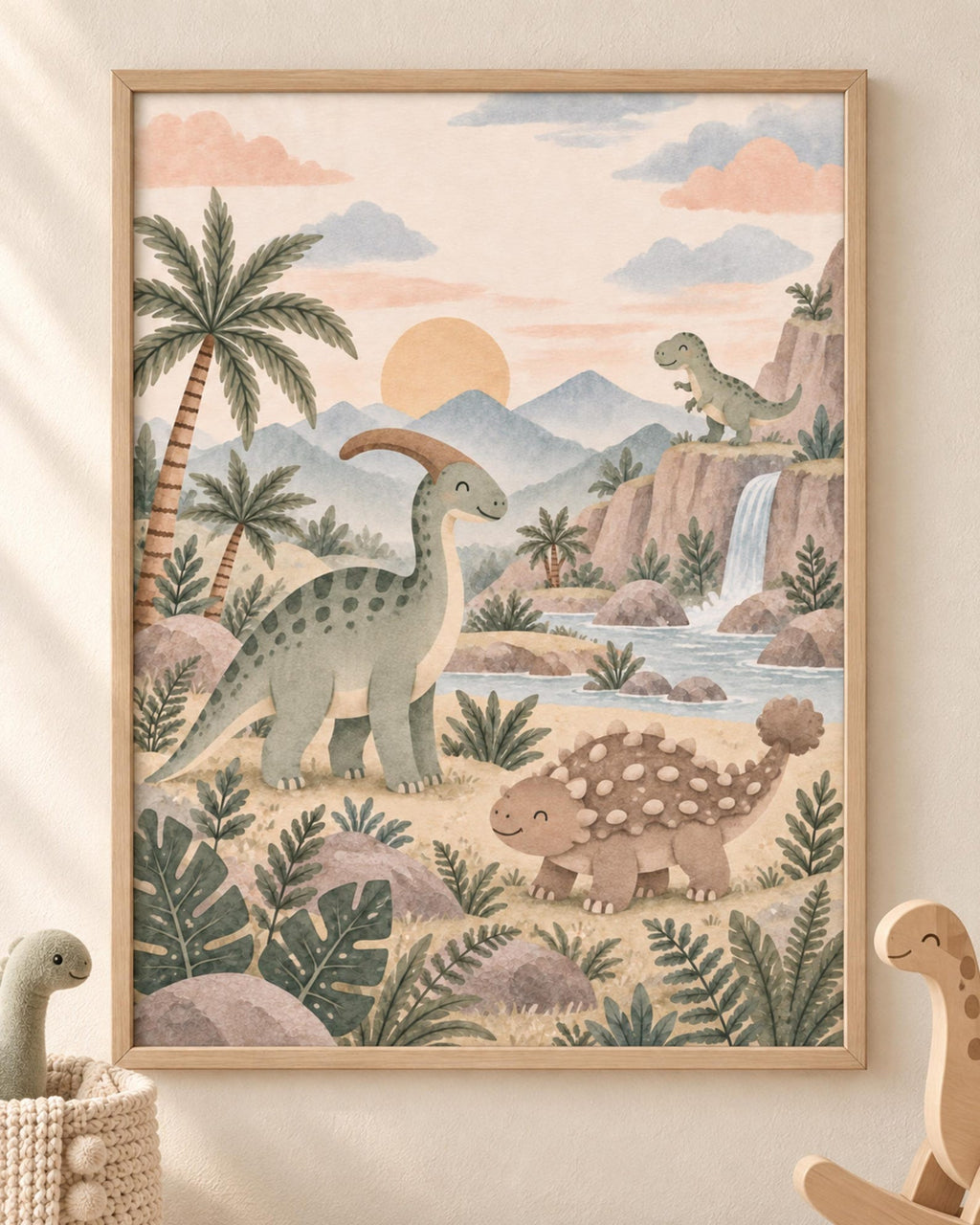Dinosaur nursery print front image