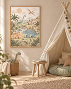Dinosaur nursery print lifestyle mockup 1