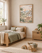 Dinosaur nursery print lifestyle mockup 1