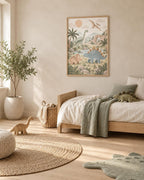 Dinosaur nursery print lifestyle mockup 2