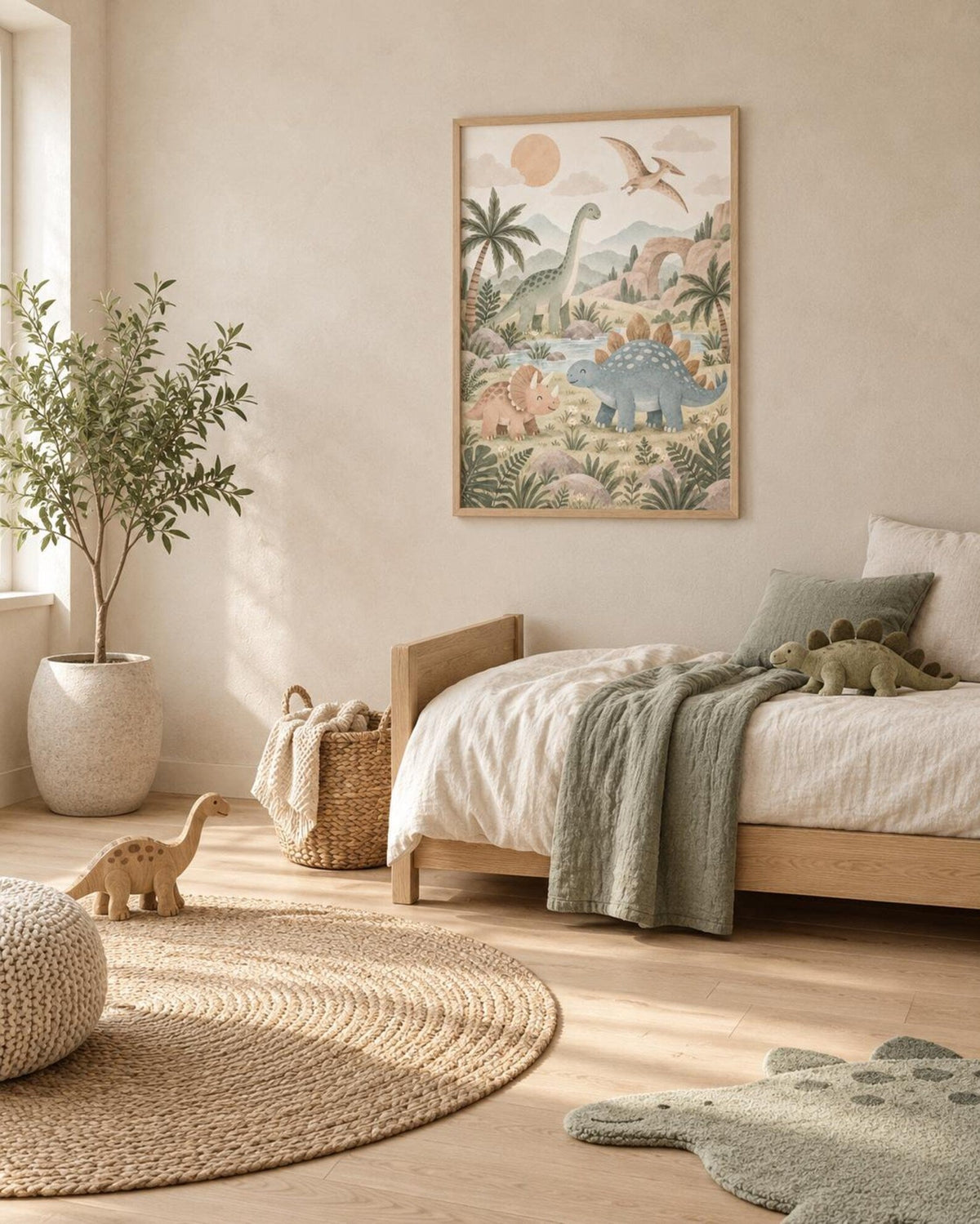 Dinosaur nursery print lifestyle mockup 2