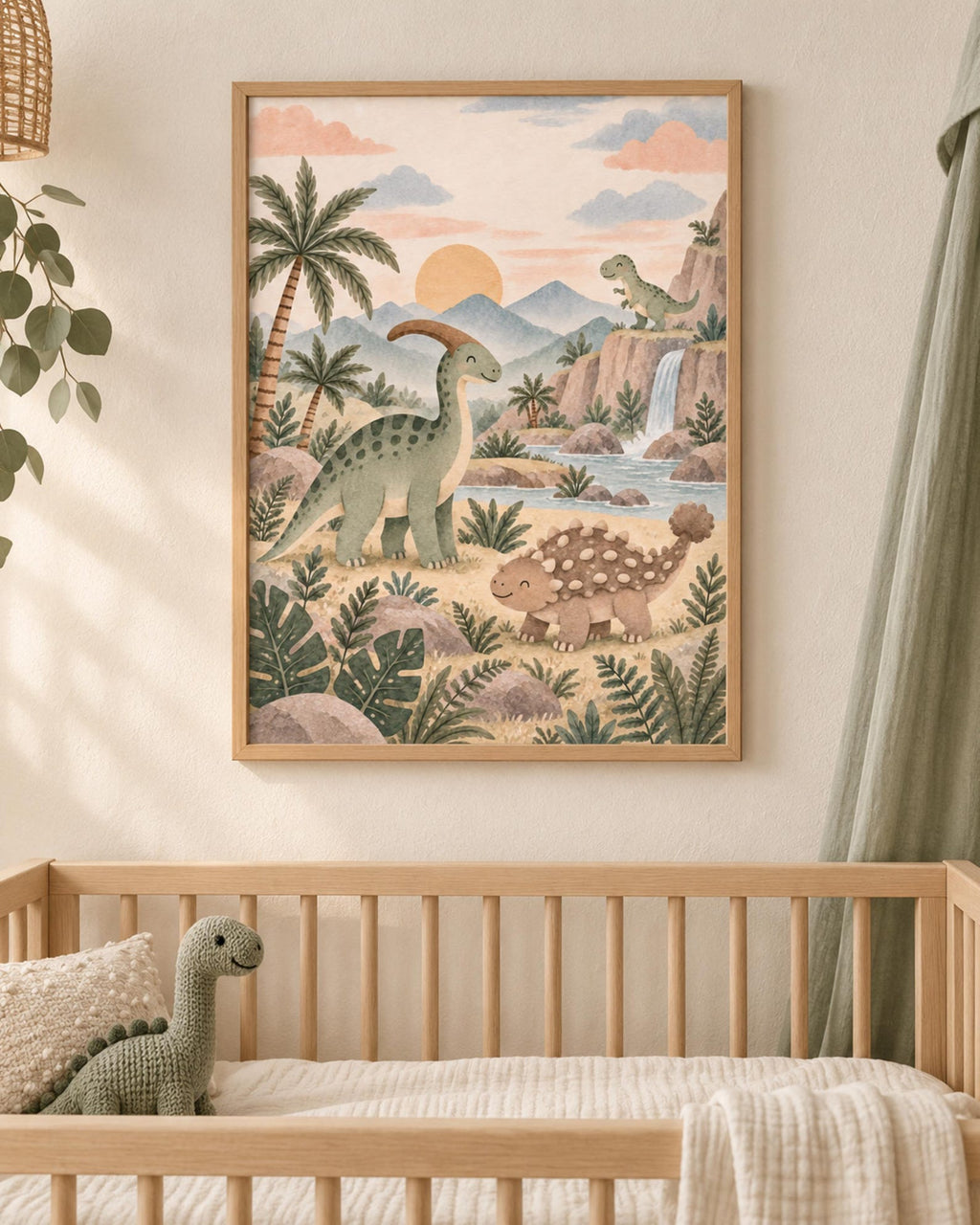 Dinosaur nursery print lifestyle mockup 5