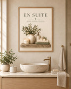 En Suite bathroom print neutral spa lifestyle mockup