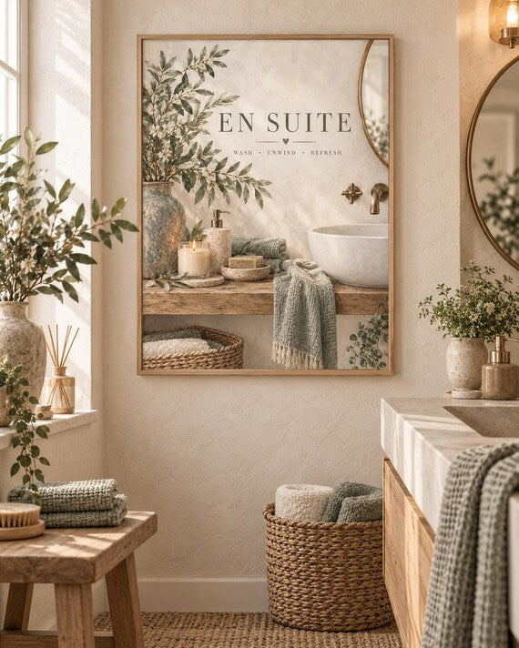 En Suite bathroom print lifestyle mockup