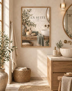 En Suite bathroom print neutral bathroom mockup