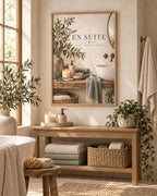 En Suite bathroom print shelf lifestyle mockup