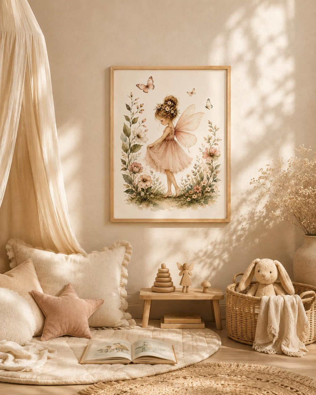 Fairy nursery print lifestyle mockup 1