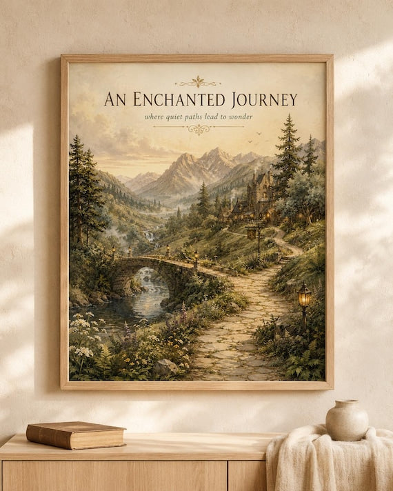 Fantasy castle wall art print front image