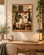 Framed football wall art lifestyle mockup 2