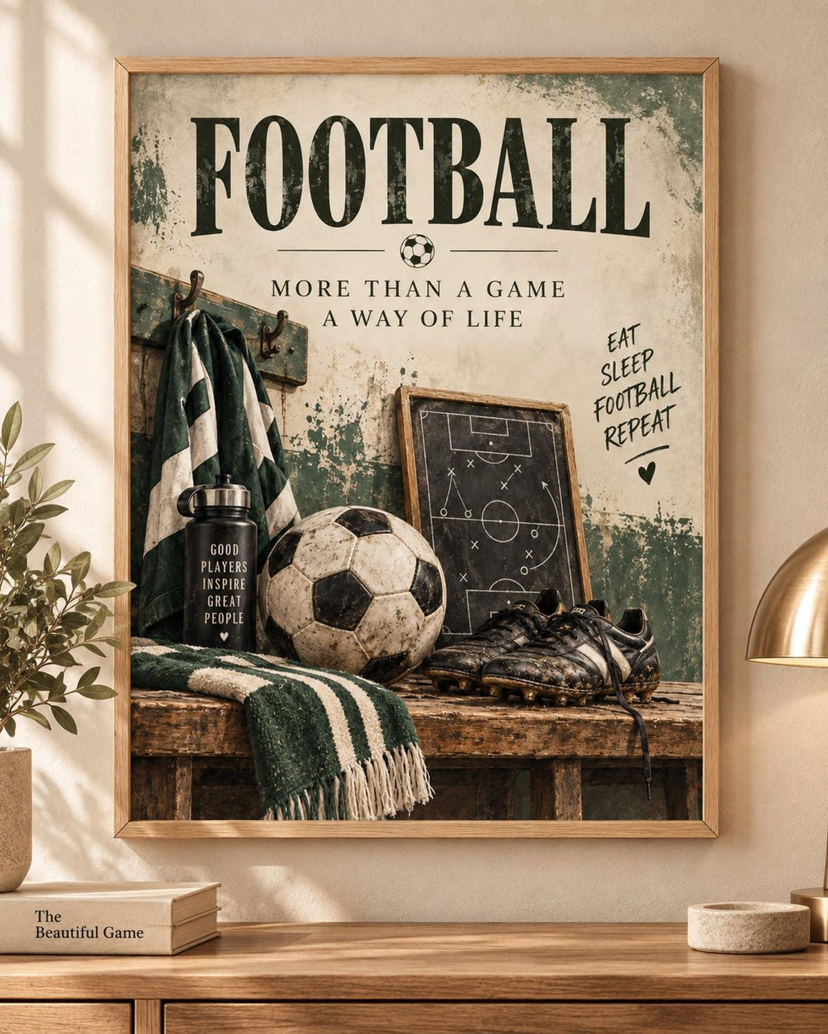 Vintage football wall art print front image
