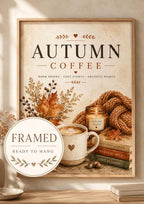 Framed Autumn Coffee wall art front image