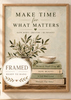 Framed botanical quote print front image