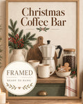 Framed Christmas Coffee Bar print 4x5 front image