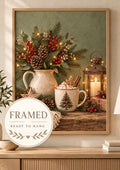 Framed Christmas rustic festive still life front image