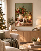 Framed Christmas rustic festive still life lifestyle mockup 2