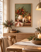 Framed Christmas rustic festive still life lifestyle mockup 4