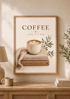 Coffee station framed wall art lifestyle image