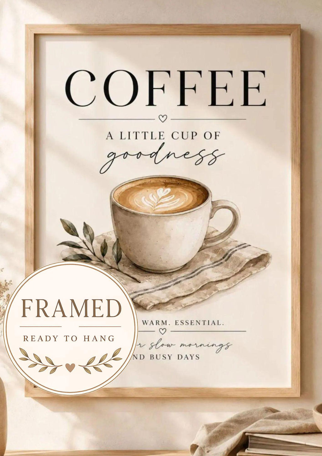 Framed coffee wall art print front image